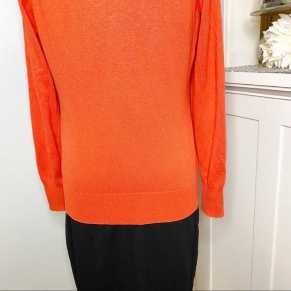 Banana Republic Sweater Cardigan Orange Button Front Medium - Picture 9 of 11